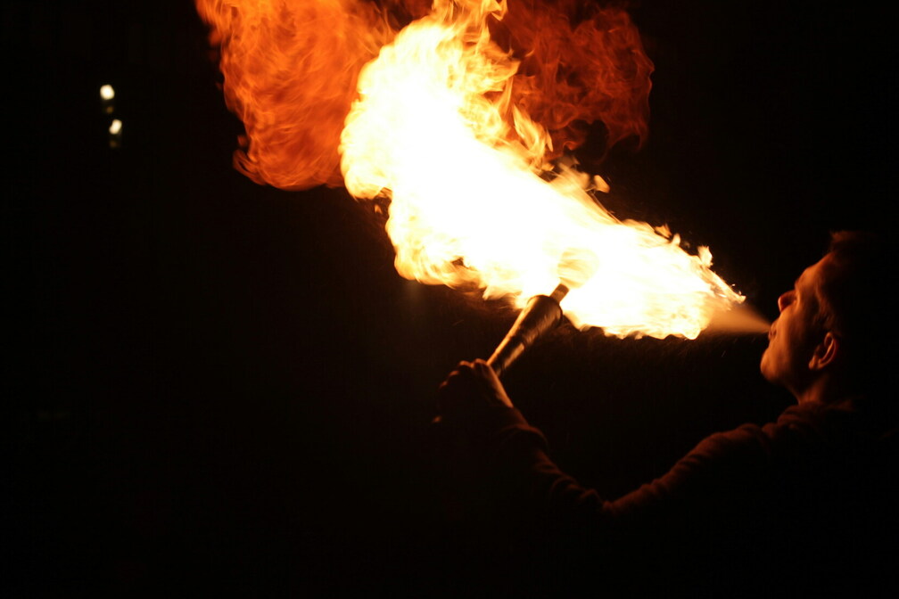 Epic Beach Fire Show